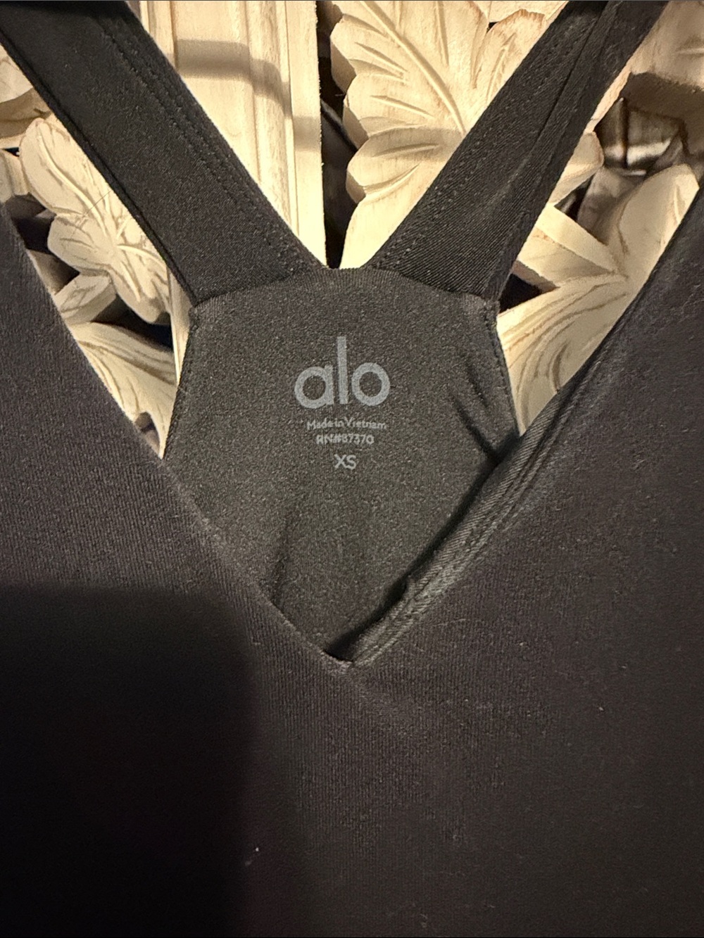 ALO Yoga Black V‑Neck Sleeveless Romper - Picture 5 of 6